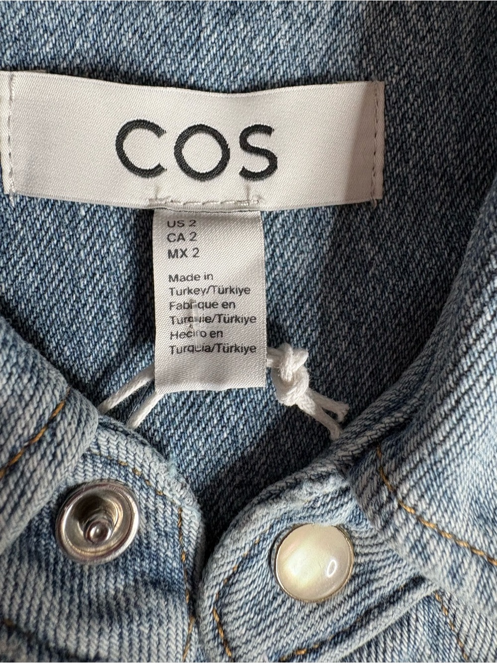 COS Denim Maxi Shirt Dress Organic Cotton Lyocell Relaxed Fit NWT - Picture 16 of 16